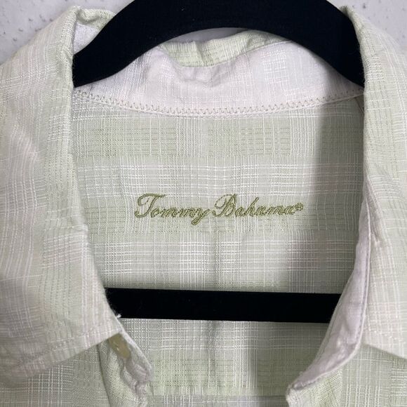 Tommy Bahama Men’s Button Down Plaid Light Green Shirt XL - Picture 3 of 6